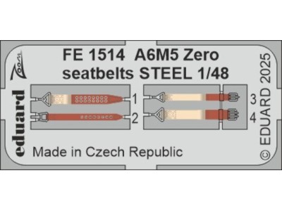 A6M5 Zero seatbelts STEEL  FINE MOLDS 