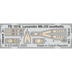Lysander Mk.I/III seatbelts STEEL  AIRFIX 