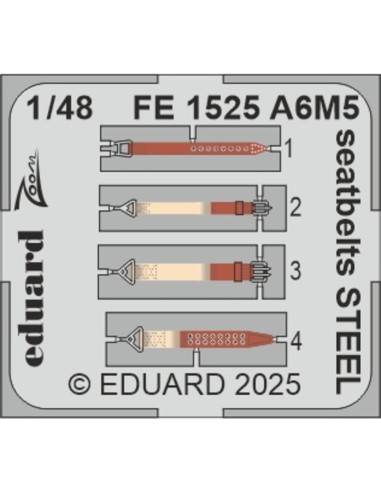 A6M5 seatbelts STEEL  EDUARD 