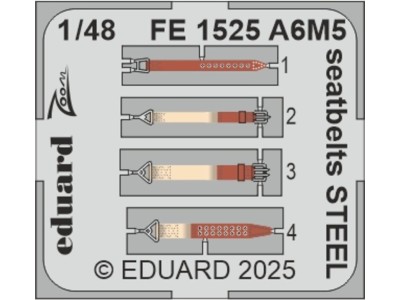A6M5 seatbelts STEEL  EDUARD 