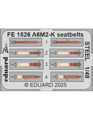 A6M2-K seatbelts STEEL  EDUARD 