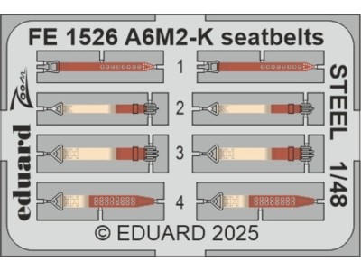 A6M2-K seatbelts STEEL  EDUARD 