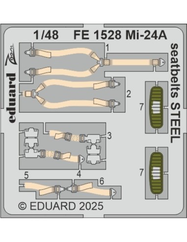 Mi-24A seatbelts STEEL  TRUMPETER 