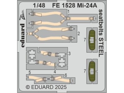 Mi-24A seatbelts STEEL  TRUMPETER 