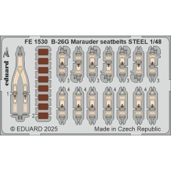 B-26G Marauder seatbelts STEEL  ICM 