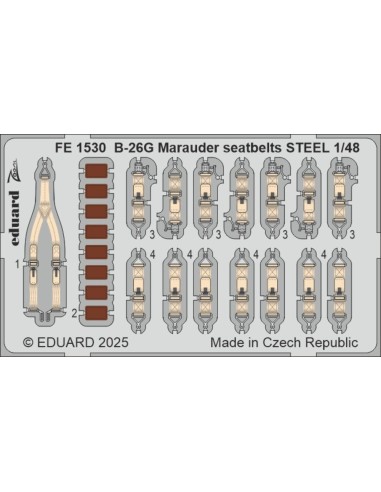 B-26G Marauder seatbelts STEEL  ICM 