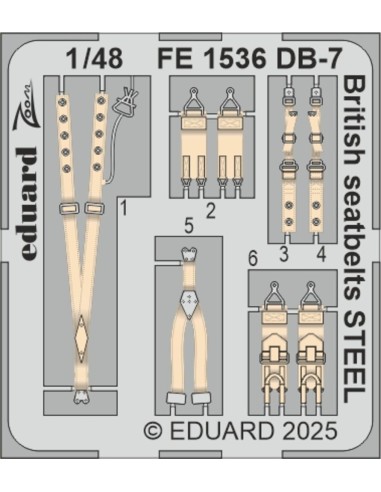 DB-7 Boston III British seatbelts STEEL  HKM 