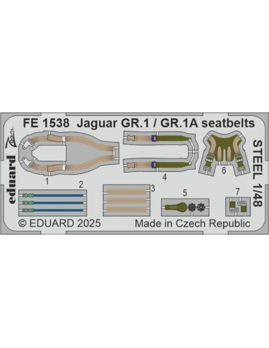 Jaguar GR.1 / GR.1A seatbelts STEEL  AIRFIX 