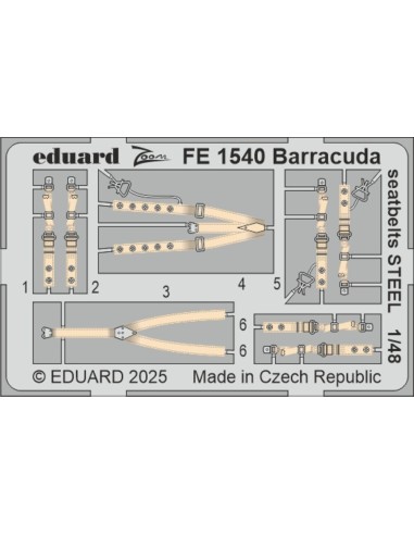 Barracuda seatbelts STEEL  TRUMPETER 