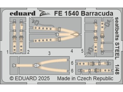 Barracuda seatbelts STEEL  TRUMPETER 