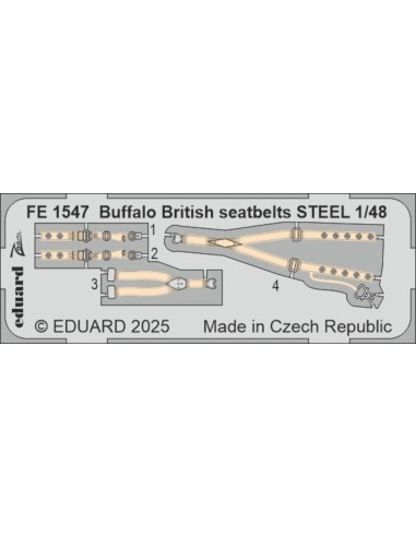Buffalo British seatbelts STEEL  TAMIYA 