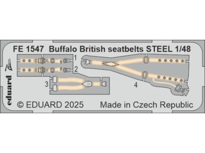 Buffalo British seatbelts STEEL  TAMIYA 