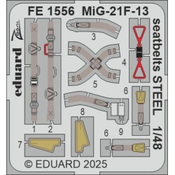 MiG-21F-13 seatbelts STEEL 1/48 for Eduard 
