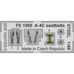 A-4C seatbelts STEEL for Hobby Boss 