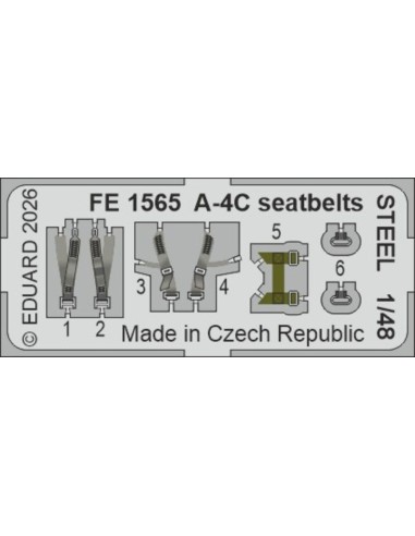 A-4C seatbelts STEEL for Hobby Boss 