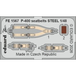 P-400 seatbelts STEEL for Arma Hobby 