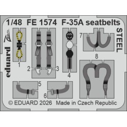 F-35A seatbelts STEEL for Italeri 