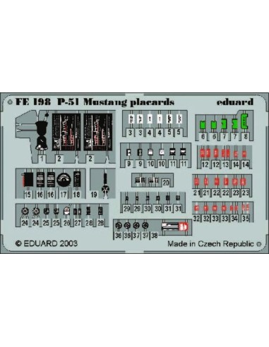 P-51 Mustang placards 