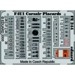 F4U-1 Corsair placards 