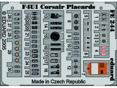 F4U-1 Corsair placards 