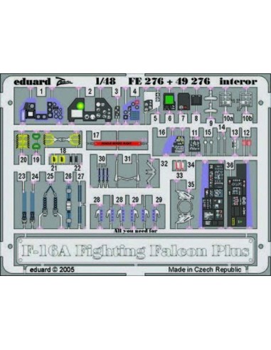 F-16A Plus Fighting Falcon interior 