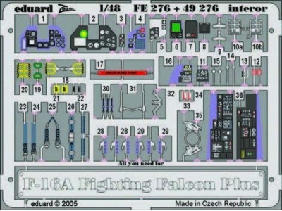 F-16A Plus Fighting Falcon interior 