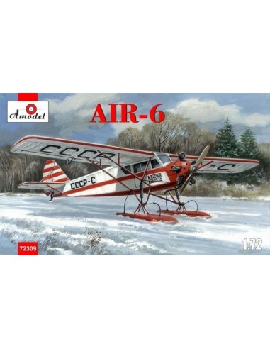 AIR-6 Soviet monoplane on skis 
