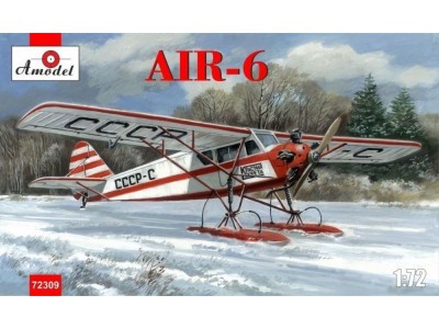 AIR-6 Soviet monoplane on skis 