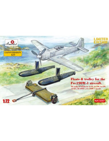 Floats & trolley for Fw-190W-1 fighter 