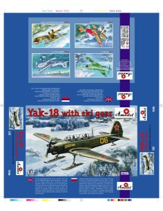 Yak-18 with ski gear 