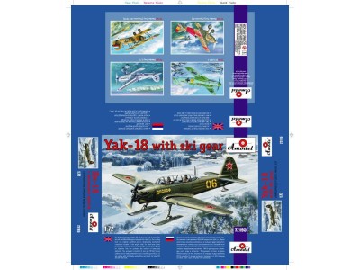 Yak-18 with ski gear 