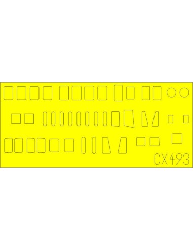 H8K2 Emily fuselage windows for Hasegawa 