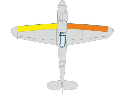 Bf 109G wings leading edge wavy lines 