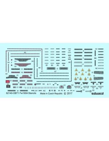 Fw 190 A stencils for Eduard 