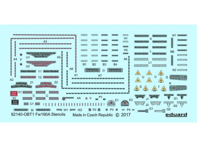 Fw 190 A stencils for Eduard 