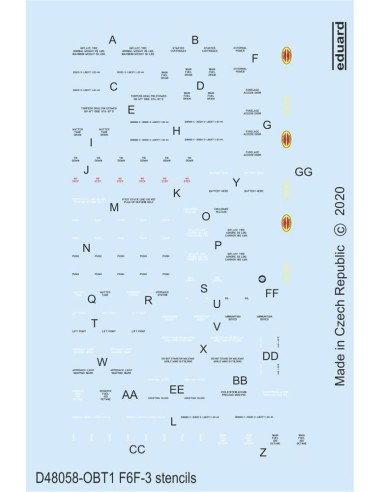 F6F-3 stencils for Eduard 