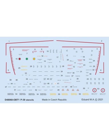 P-39 stencils for Eduard 