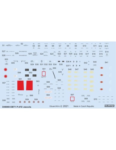 P-47D stencils for Eduard,Tamiya 