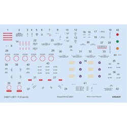 P-38 stencils 1/48 for TAMIYA/ACADEMY/HASEGAWA 