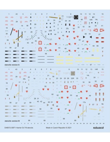 Harrier Gr.7/9 stencils 1/48 for REVELL/HASEGAWA 