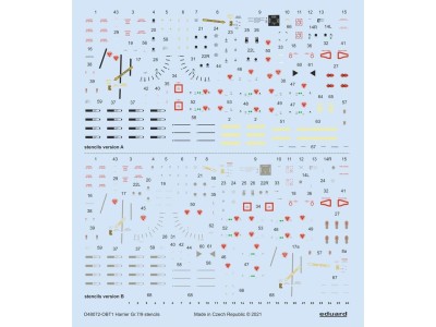 Harrier Gr.7/9 stencils 1/48 for REVELL/HASEGAWA 