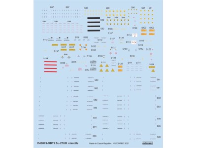 Su-27UB stencils 1/48 for ACADEMY/KITTY HAWK/GWH 