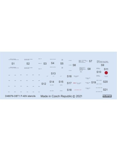 P-40N stencils 1/48 for HASEGAWA 