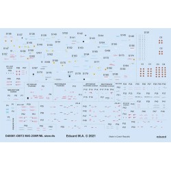 MiG-23MF/ML stencils 1/48 for TRUMPETER 