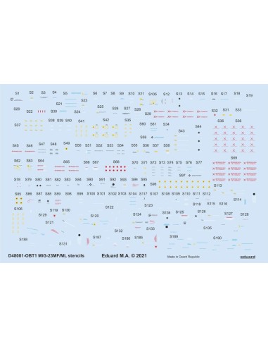 MiG-23MF/ML stencils 1/48 for TRUMPETER 