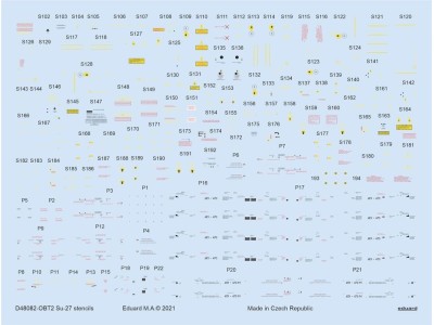 Su-27 stencils 1/48 for ACADEMY/KITTY HAWK/HOBBY BOSS/GWH 