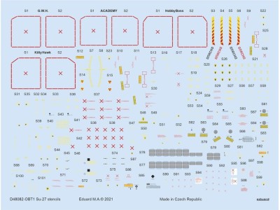 Su-27 stencils 1/48 for ACADEMY/KITTY HAWK/HOBBY BOSS/GWH 