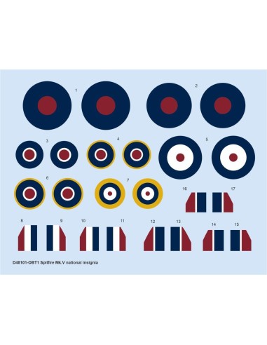 Spitfire Mk.V national insignia for EDUARD 