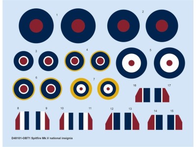Spitfire Mk.V national insignia for EDUARD 
