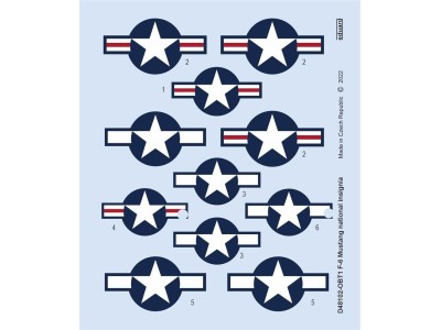 F-6 Mustang national insignia for EDUARD 